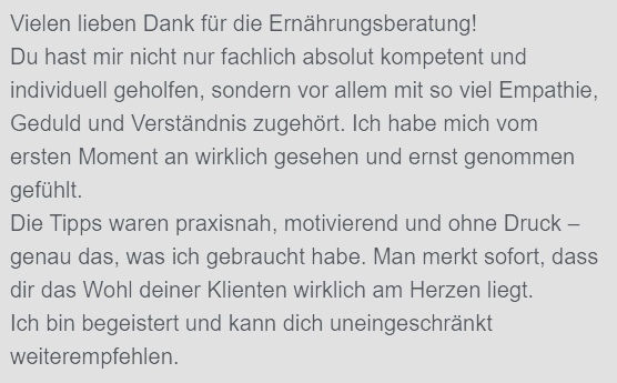 Google-Bewertung einer Klientin, Thema Endometriose und Adenomyose